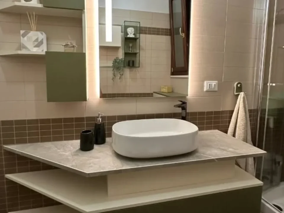 Top bagno in Pulpis Grey by Cerdomus